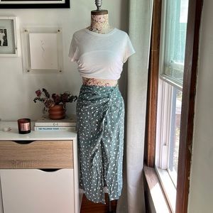 A&F printed split midi skirt - NWT